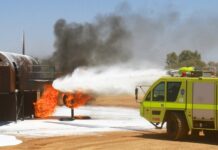 Darwin airport firefighters train in Alice